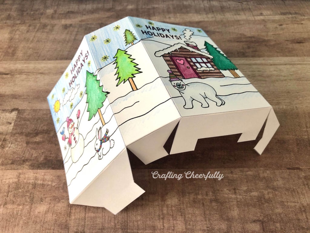 Color-Your-Own Holiday Gift Bag - Free Printable!!