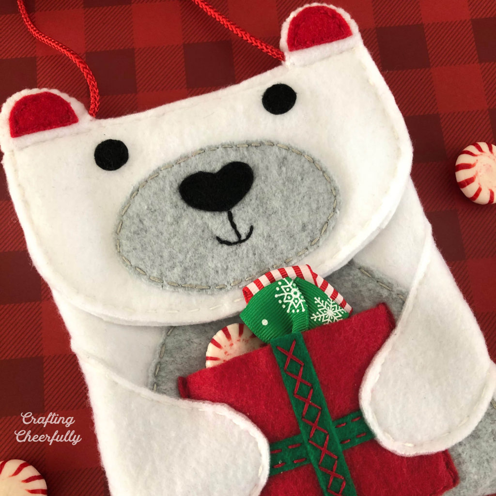 DIY Fleece Polar Bear Purse Crafting Cheerfully