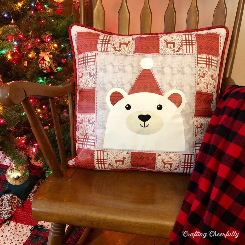 DIY Holiday Pillow with Cricut Patterned Iron-On
