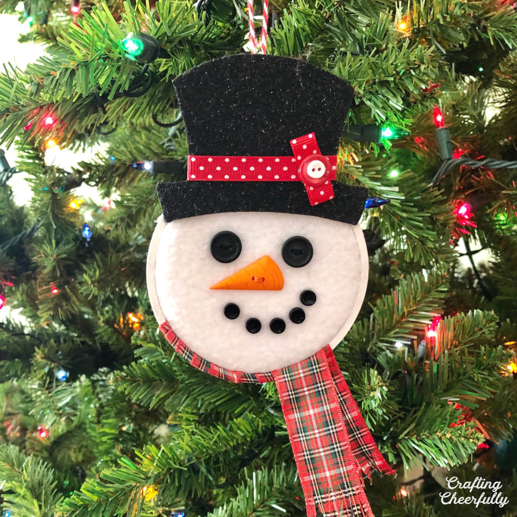 DIY Snowman Hoop Ornament