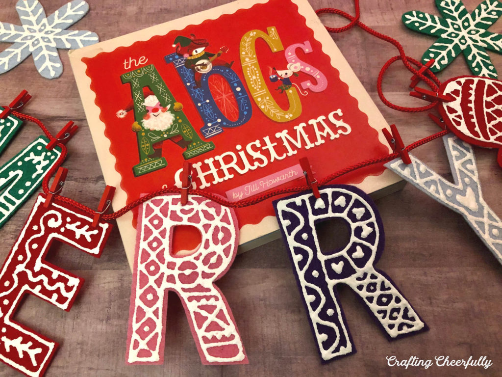 DIY Holiday Banner with Felt and Puffy Paint