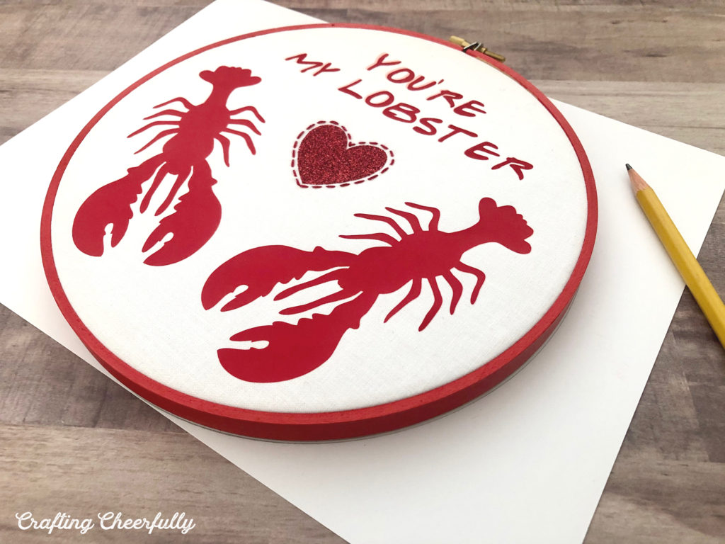 The hoop is traced onto white paper with a pencil.