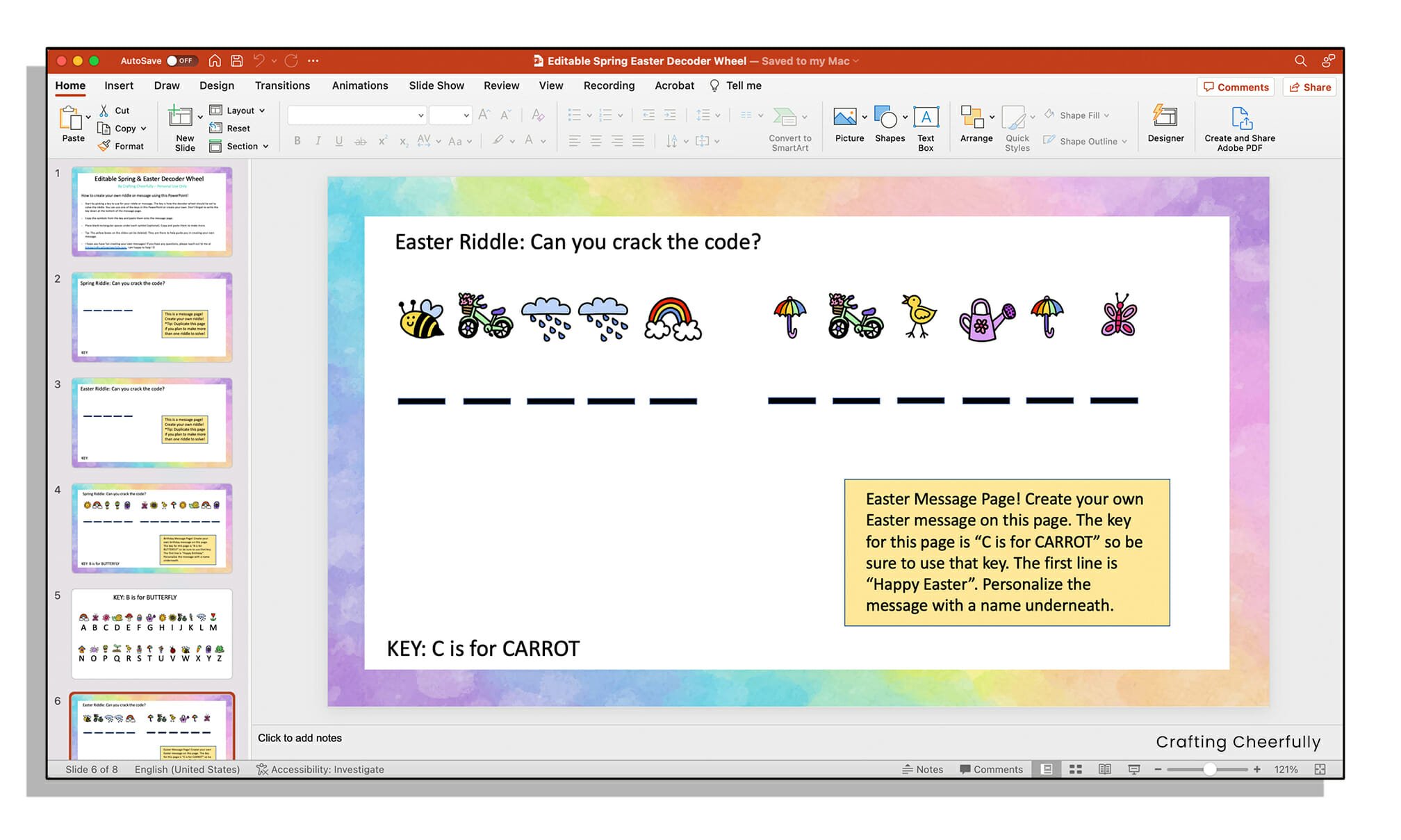 The editable PowerPoint file. 