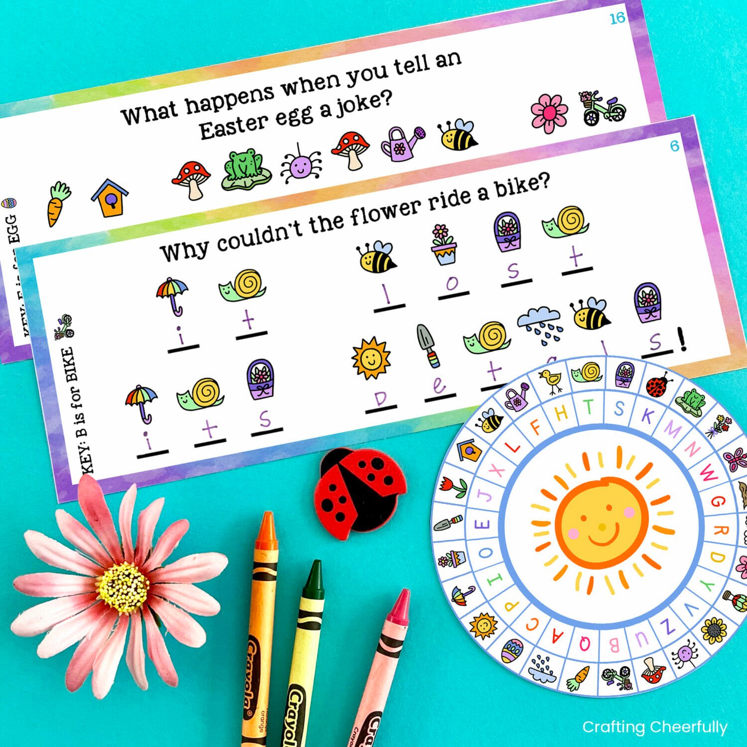 Spring and Easter Decoder Wheel Activity for Kids!