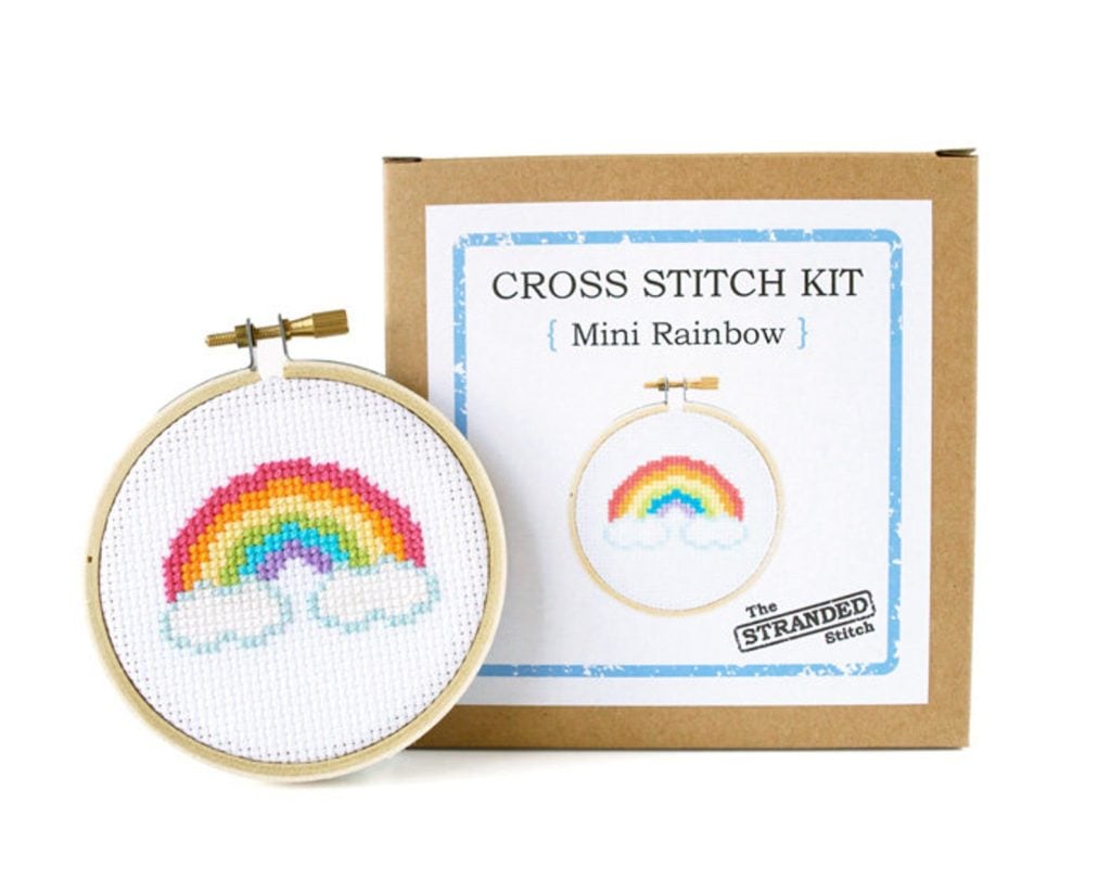 The Stranded Stitch Mini Rainbow Cross Stitch Kit