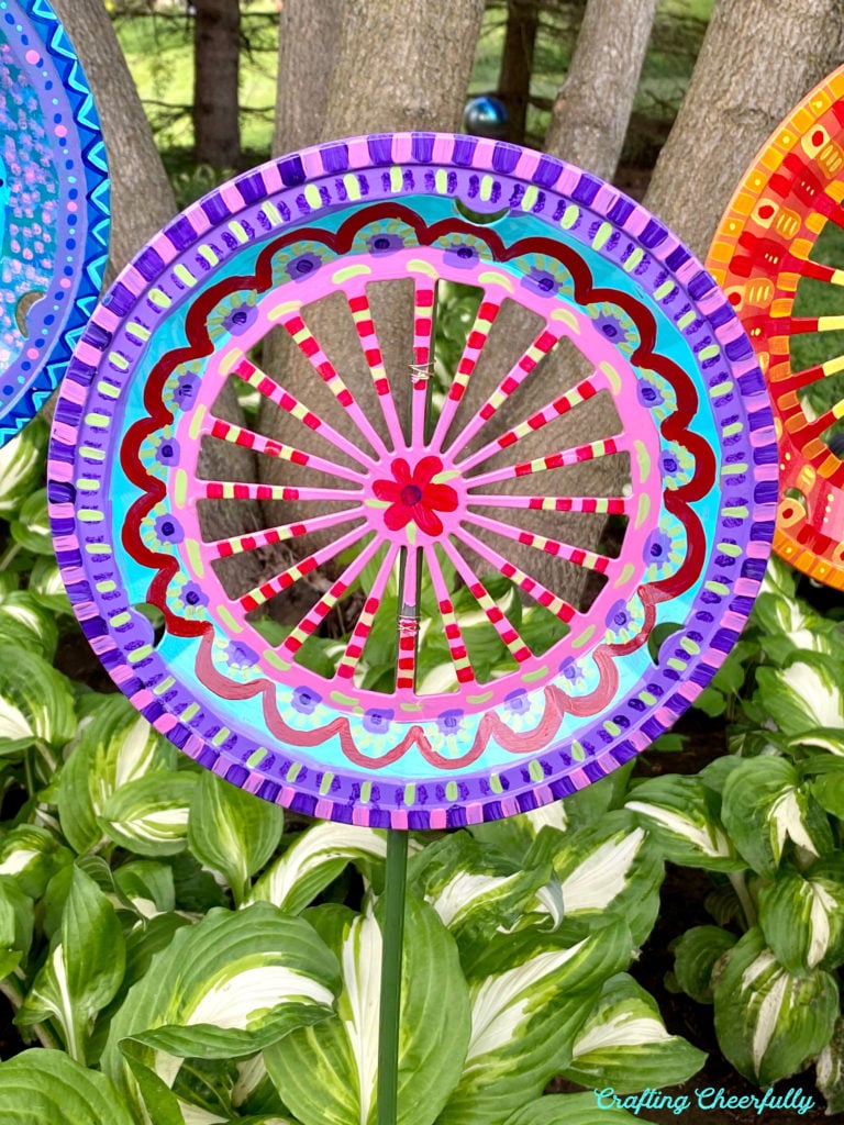 DIY Garden Mandala Art Made From Paper Plate Holders Crafting Cheerfully