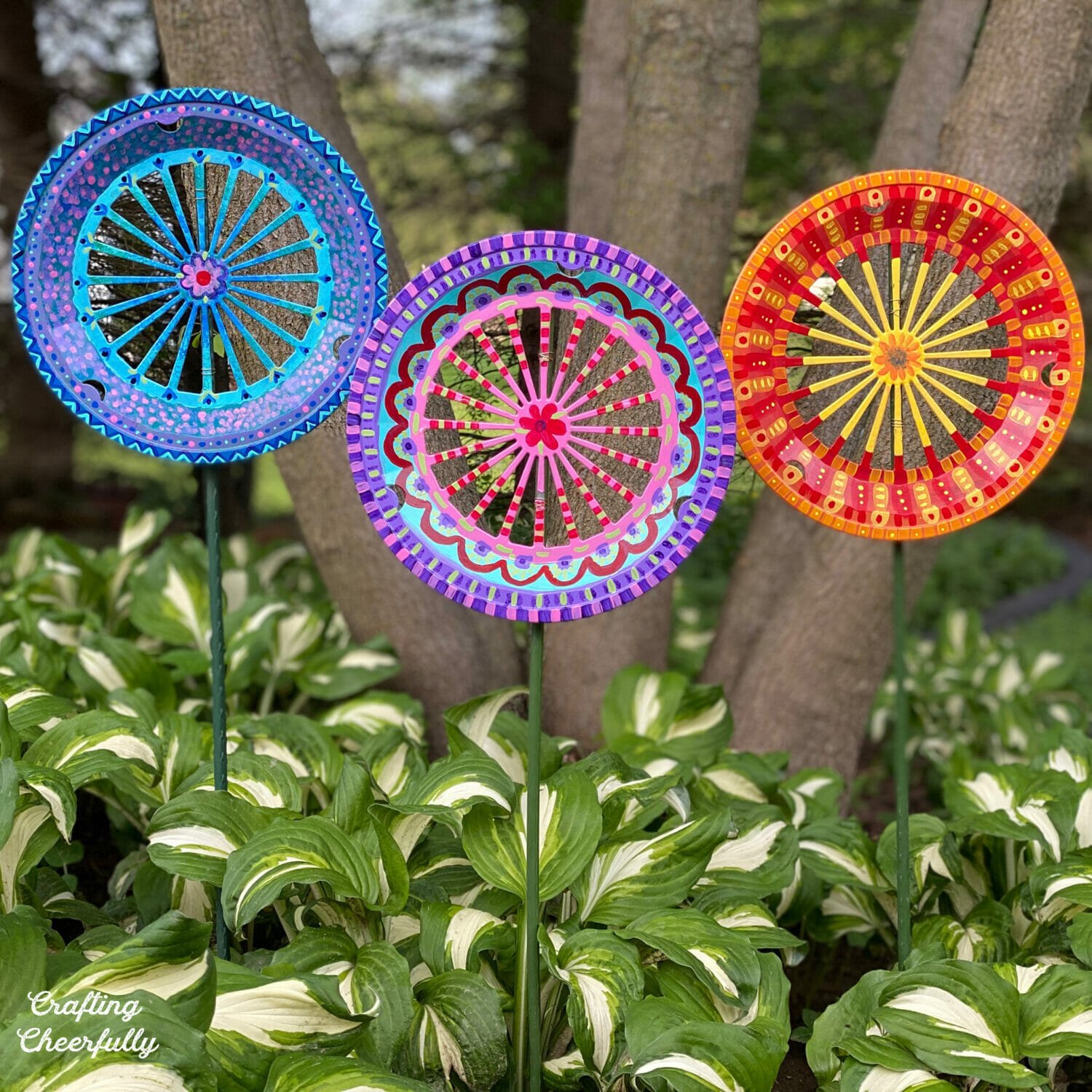 DIY Garden Mandala Art Made From Paper Plate Holders - Crafting Cheerfully