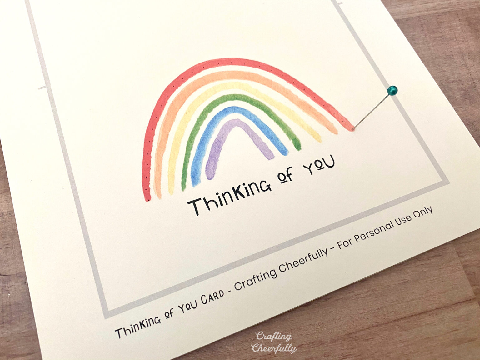 Free Printable Rainbow Card - Crafting Cheerfully