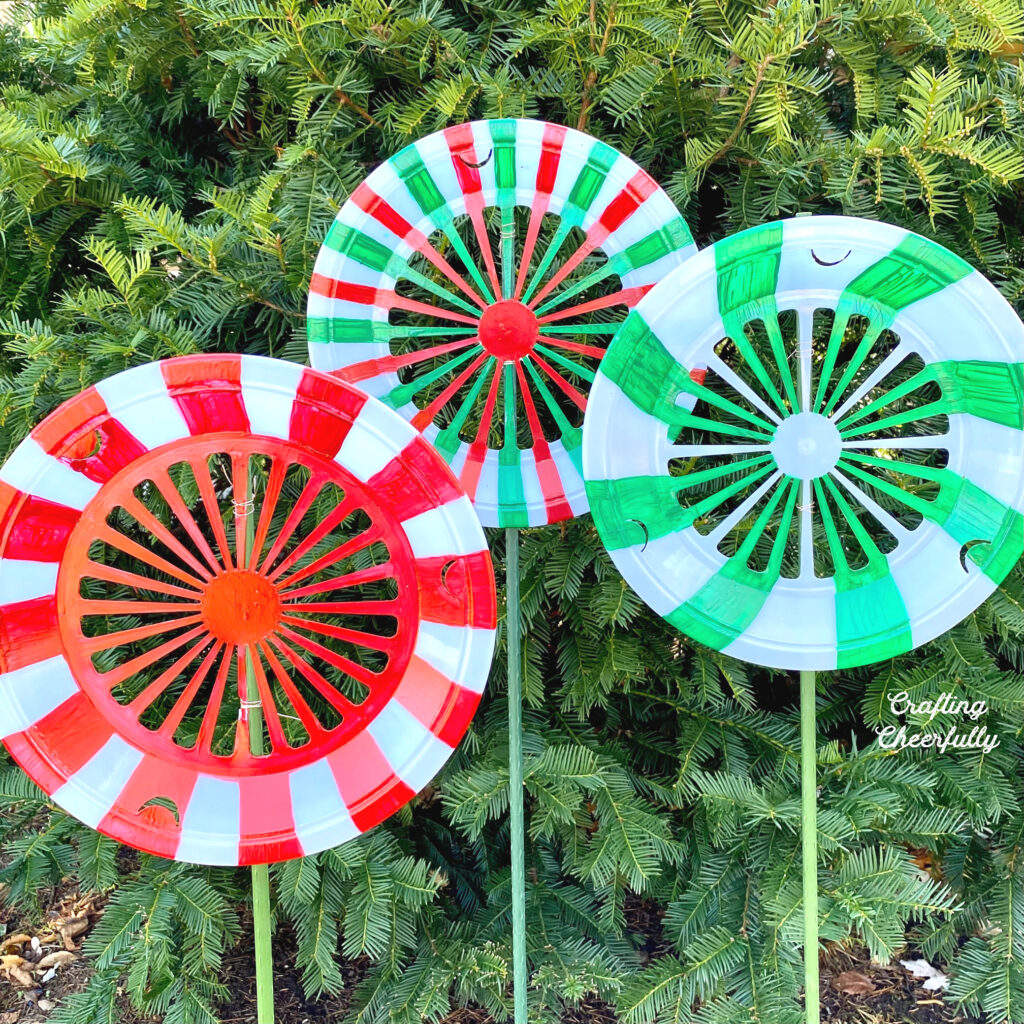 Diy Christmas Peppermints Outdoor Christmas Decorations Crafting Cheerfully
