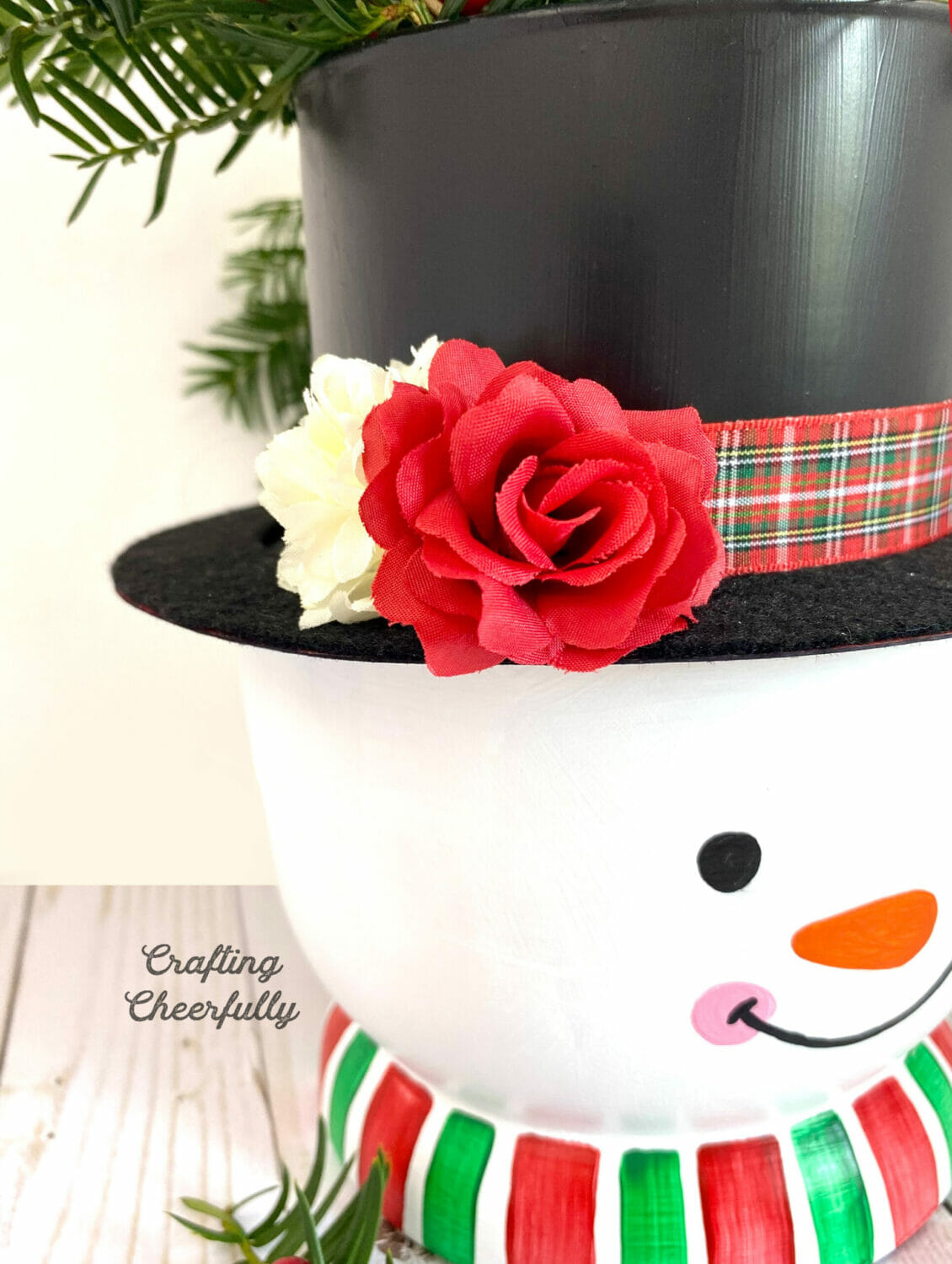 DIY Snowman Hoop Ornament - Crafting Cheerfully