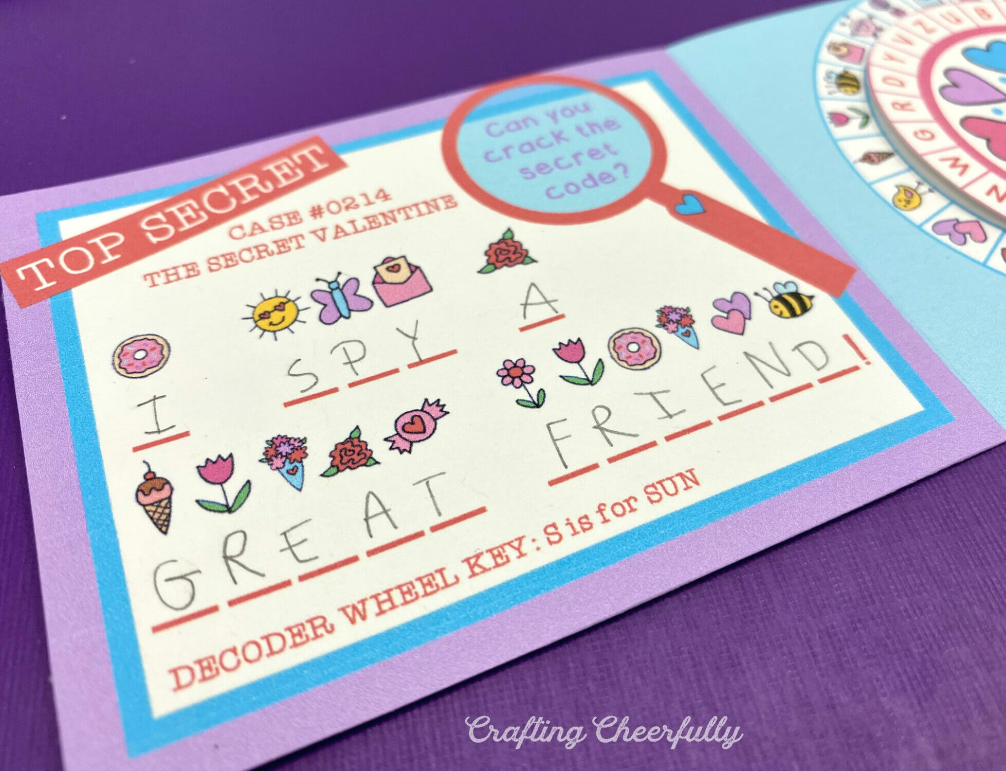 DIY Secret Decoder Wheel Classroom Valentines - Crafting Cheerfully