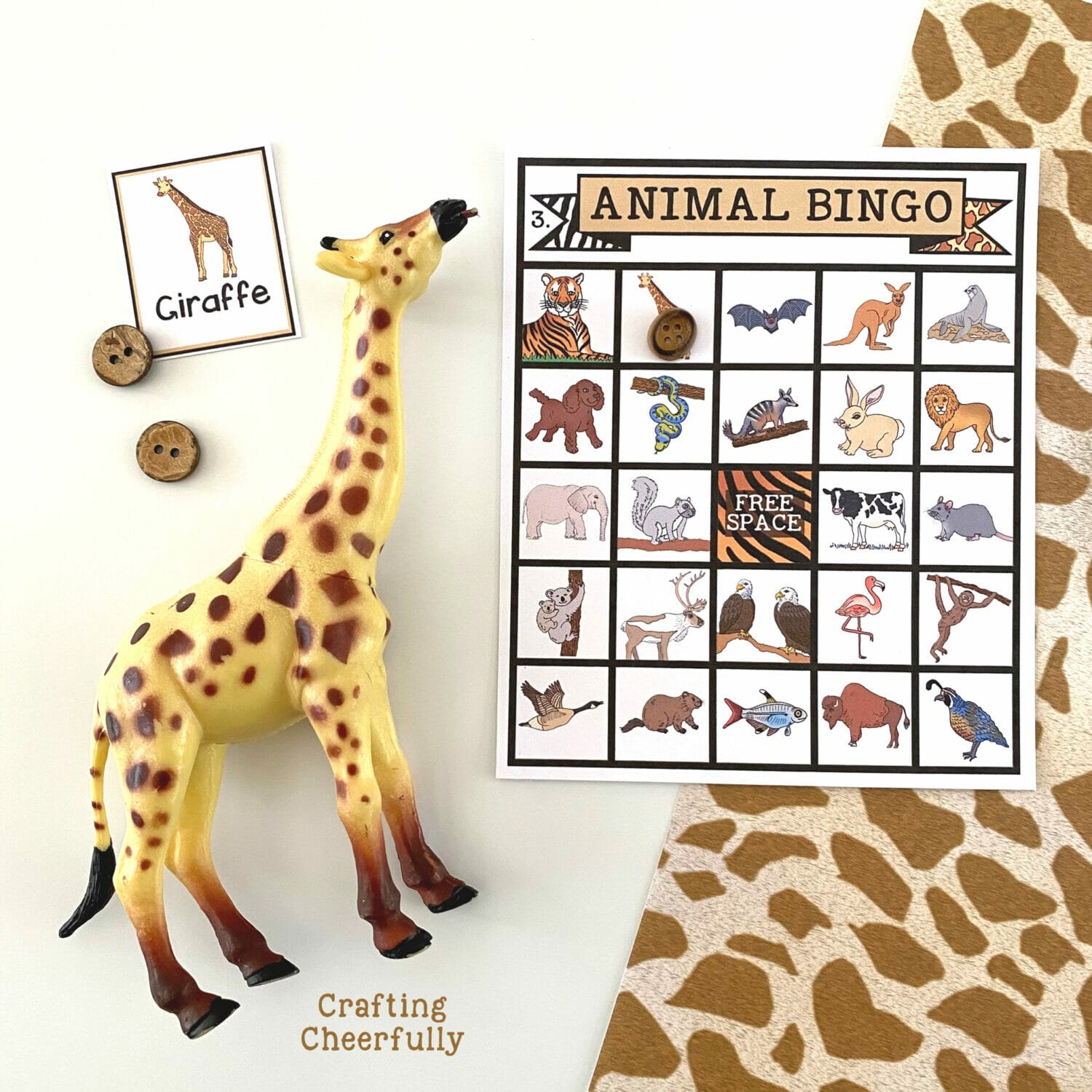 Animal BINGO Game! Printable Boards Crafting Cheerfully