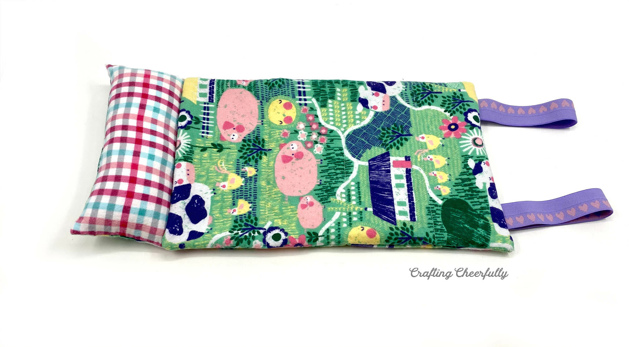 Finished flannel sleeping bag for dolls.