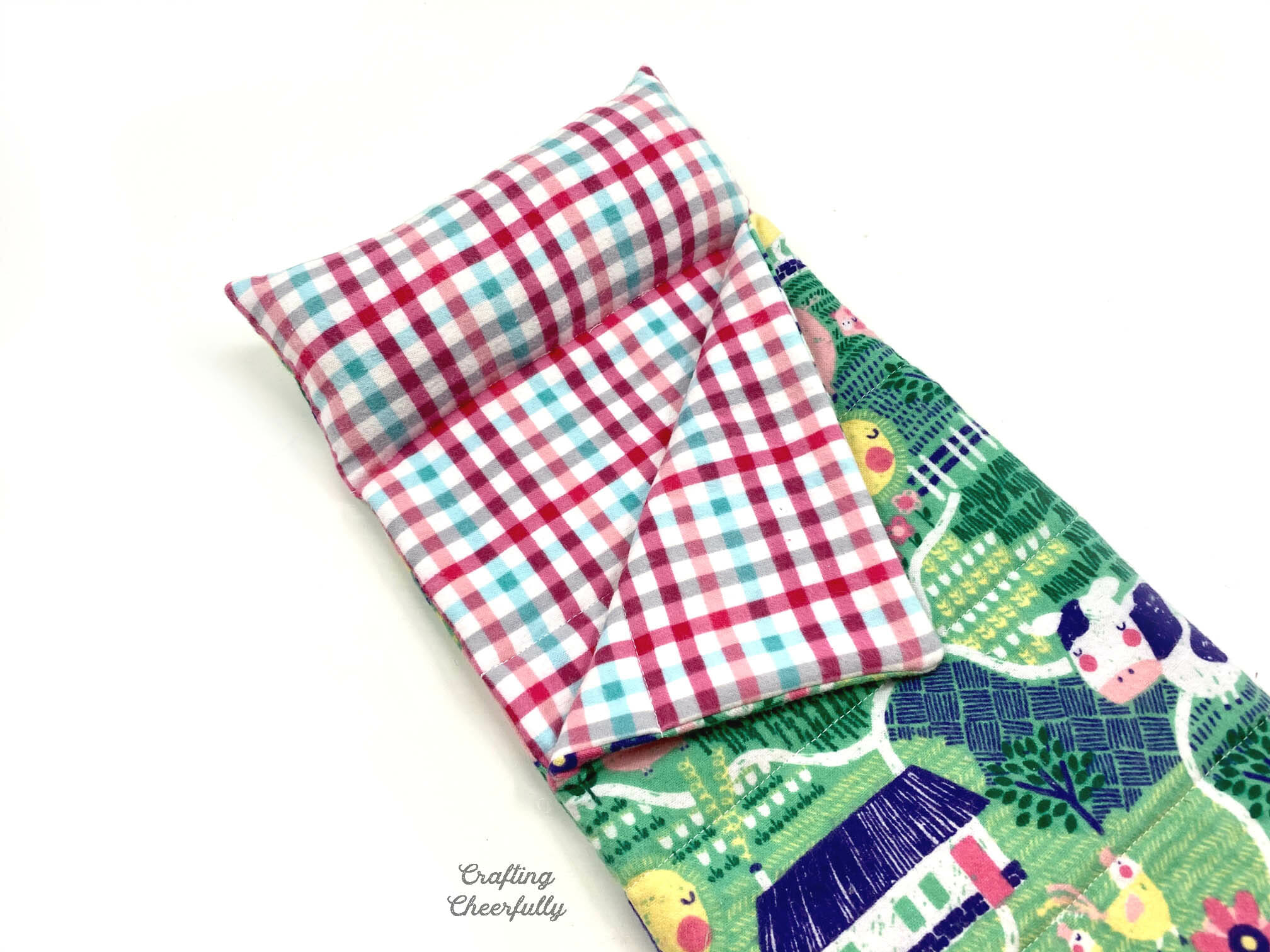 Flannel sleeping bag for dolls is finished!