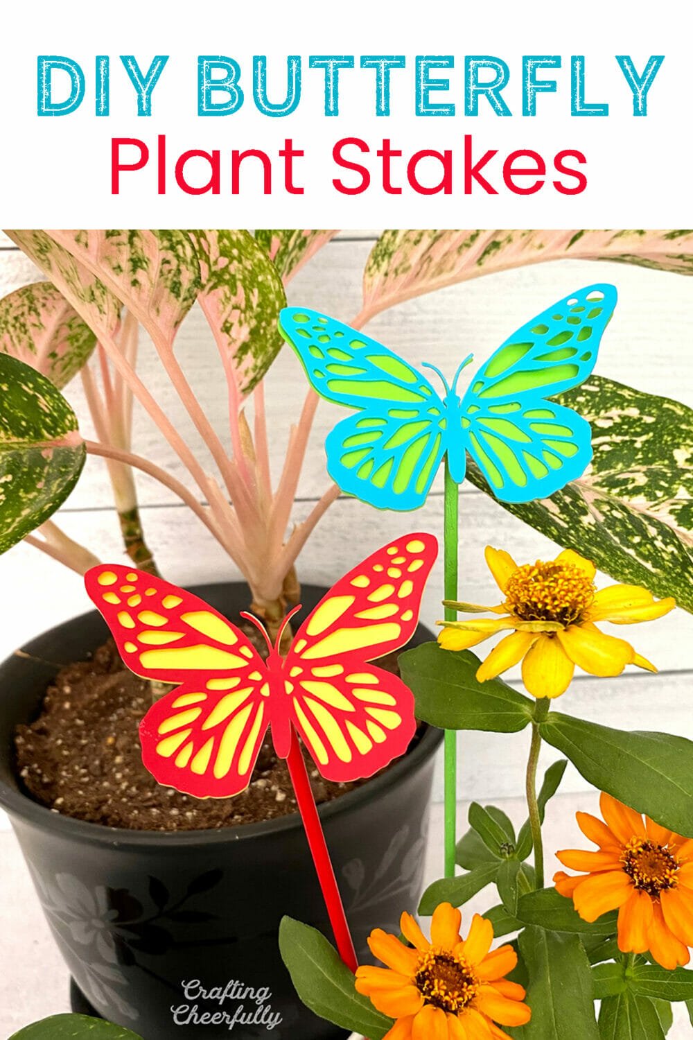 DIY Butterfly Plant Stakes for House Plants