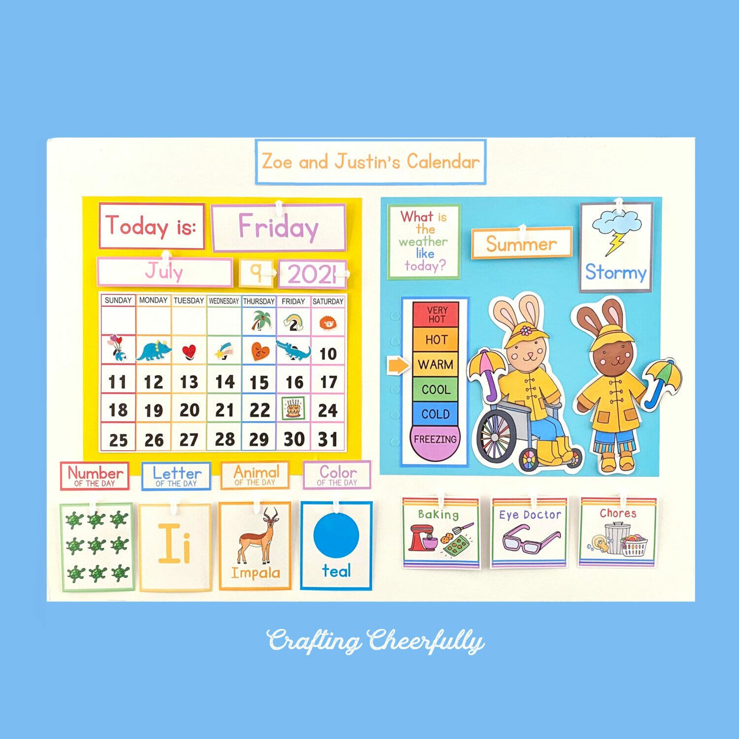 DIY Calendar Morning Board- Free Printables!