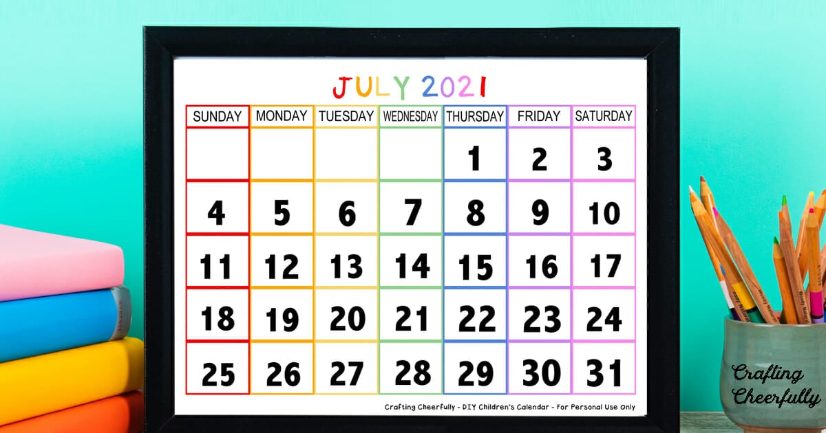 Free Printable Calendar Pages - Crafting Cheerfully