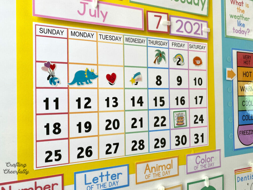 Free Printable Calendar Pages for Kids - Crafting Cheerfully
