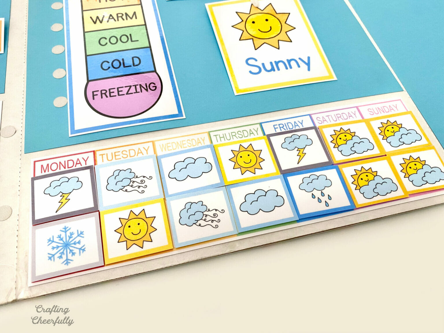 DIY Weather Calendar For Kids Free Printables Crafting Cheerfully