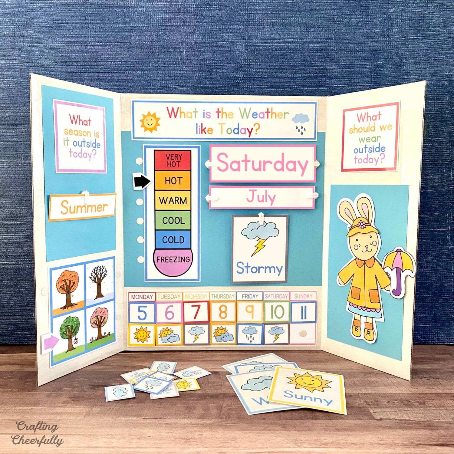 DIY Weather Calendar for Kids Free Printables! Crafting Cheerfully