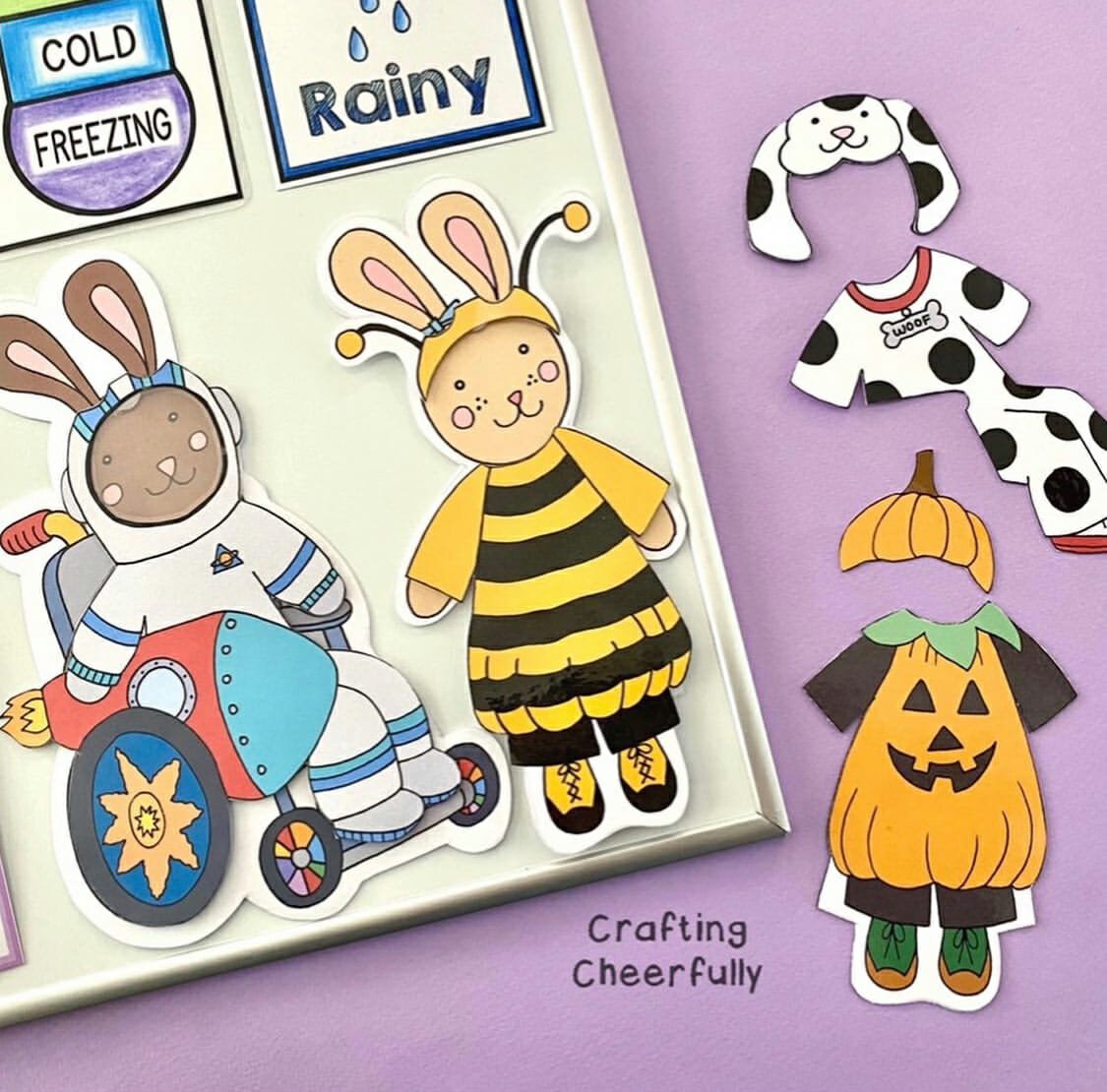 DIY Halloween Paper Dolls – Bunny Doll Printables