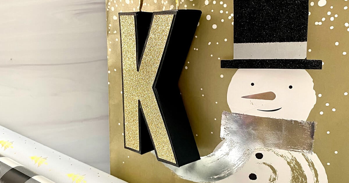 How to Make 3D Letter Gift Tags with Your Cricut Crafting Cheerfully