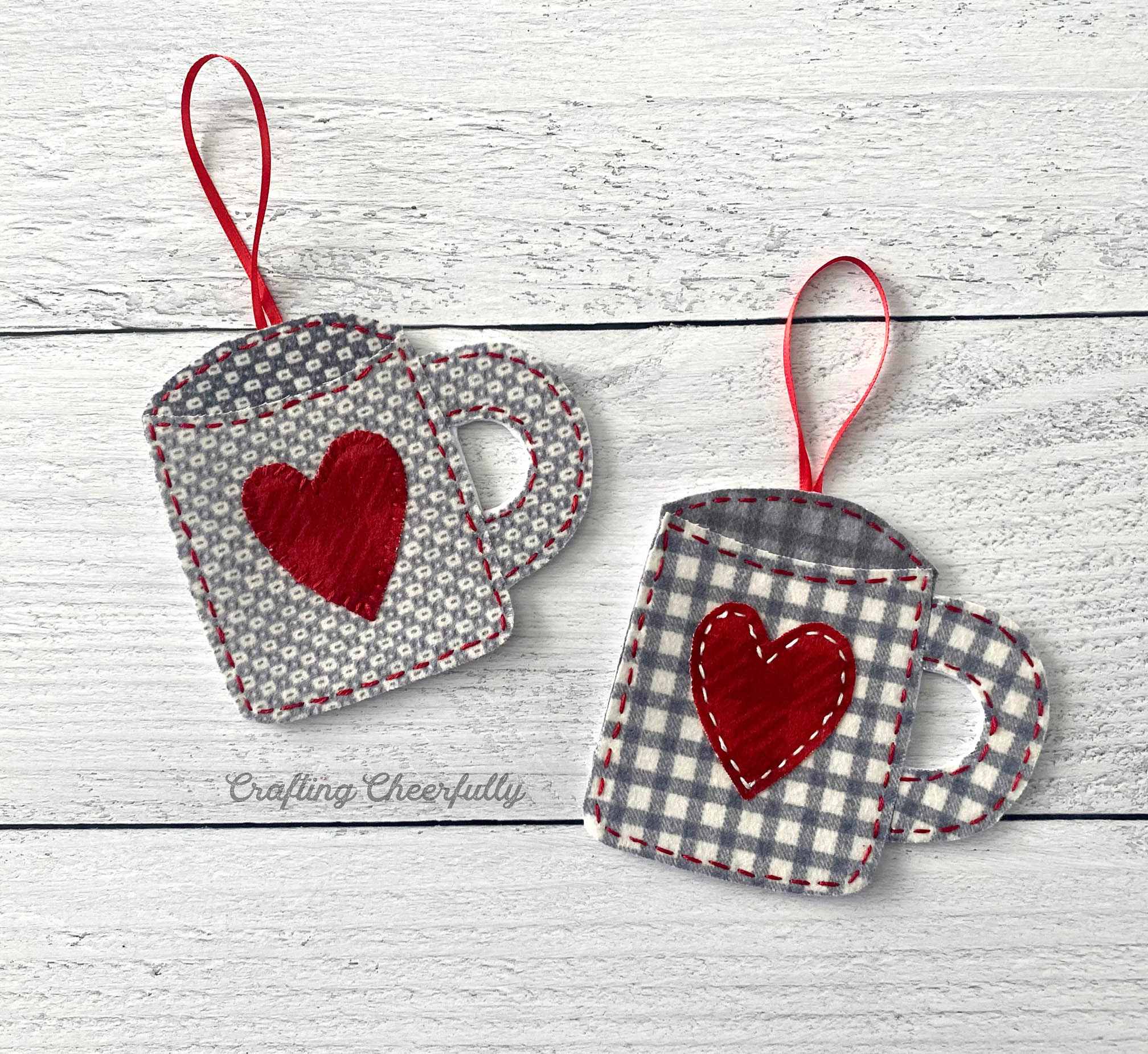 Cozy Christmas Fabric Ornaments - Crafting Cheerfully