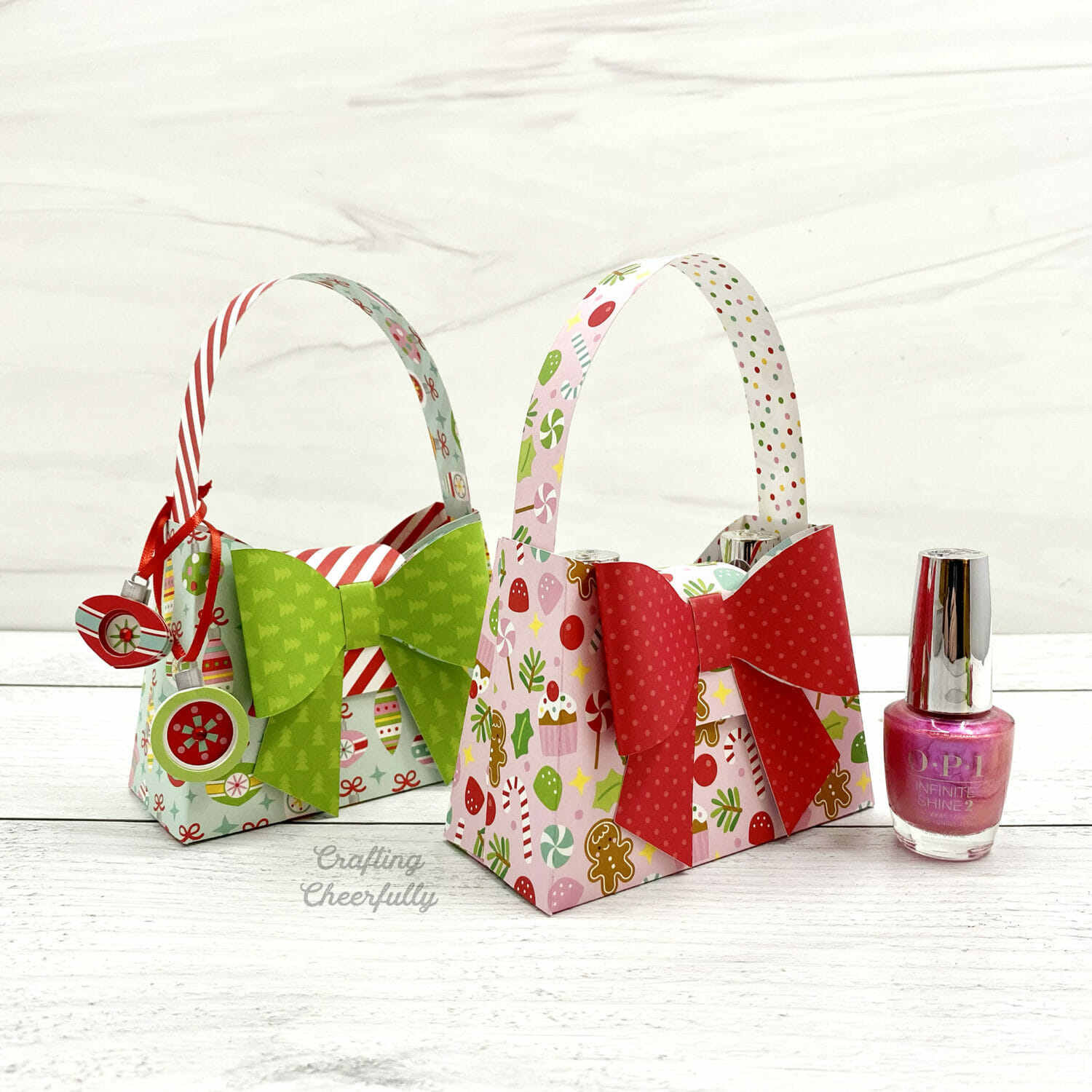 DIY Christmas Purse Treat Box - Crafting Cheerfully