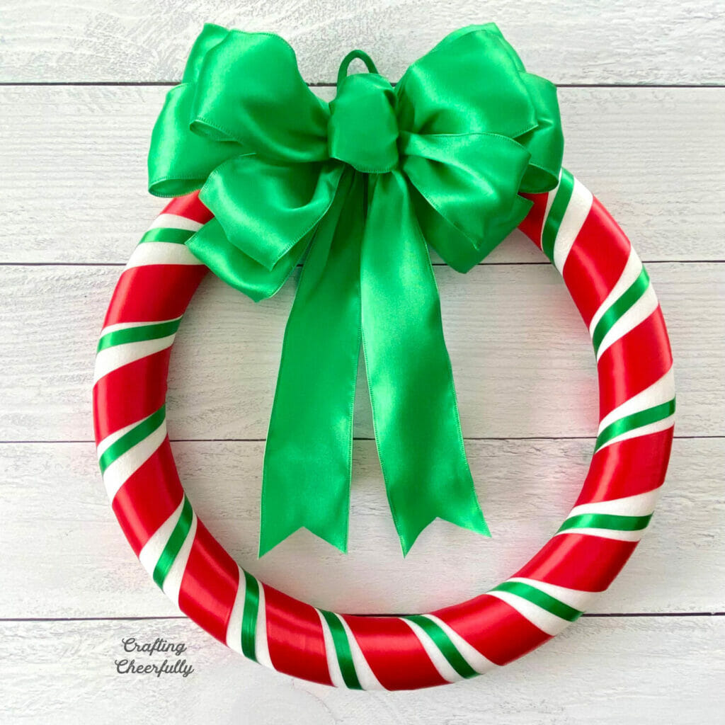 DIY Ribbon Wreath for Christmas Crafting Cheerfully
