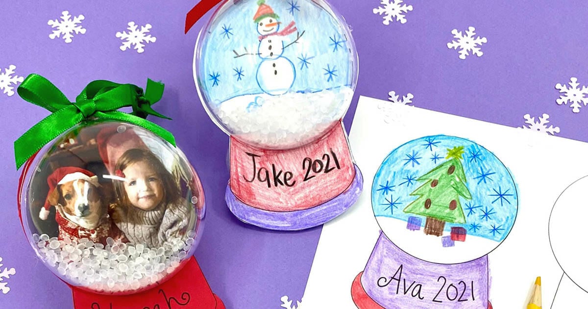 DIY Snow Globe Ornament Kids Can Make! Crafting Cheerfully