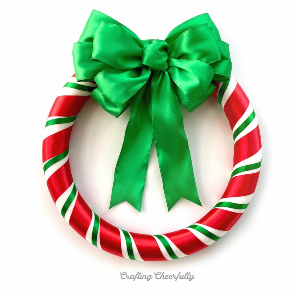 DIY Ribbon Wreath for Christmas Crafting Cheerfully