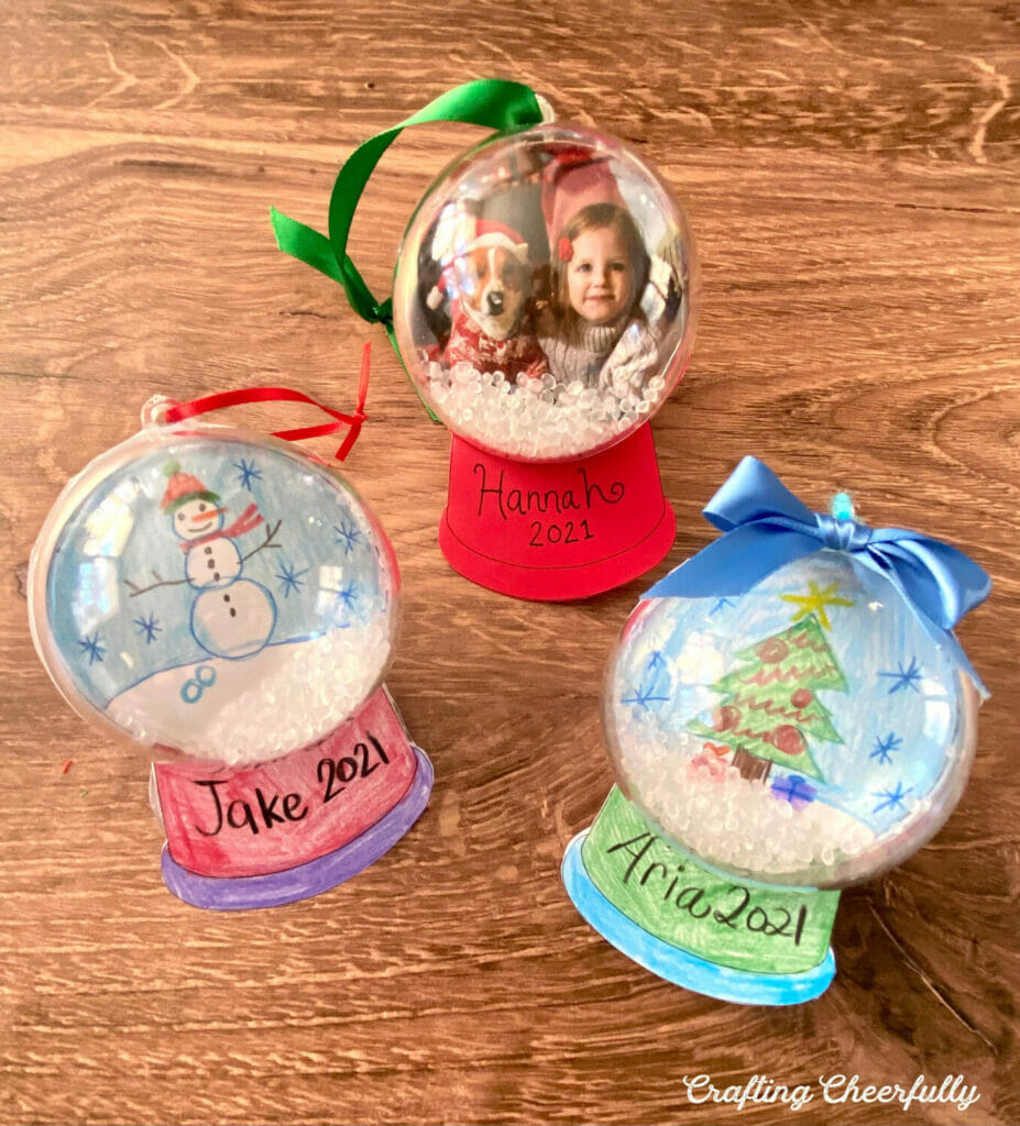 DIY Snow Globe Ornament Kids Can Make! Crafting Cheerfully
