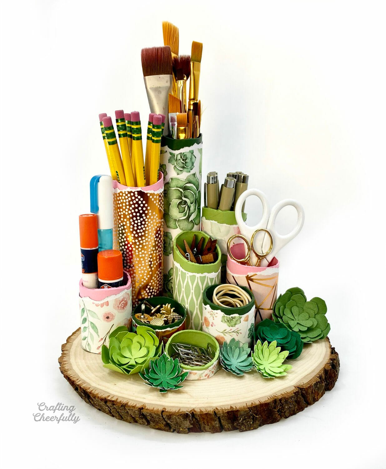 Colorful DIY Pencil Holder - Crafting Cheerfully