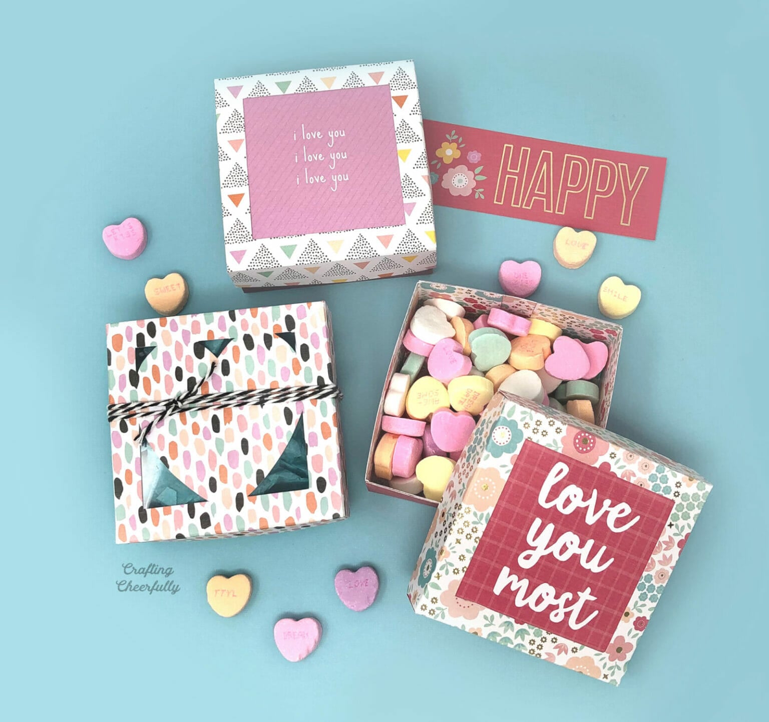 Valentine's Day Gift Box - Free PDF Pattern - Crafting Cheerfully