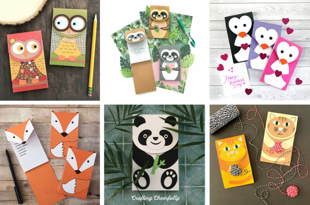 Notelets With Fox Pattern DIY Fox Notepad - Free Pattern and Cut File - Crafting Cheerfully