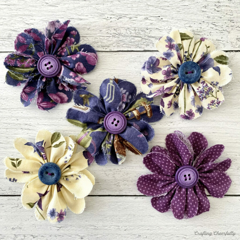How to Make Fabric Flowers with a Charm Pack Crafting Cheerfully