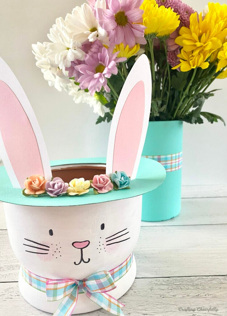 Cute DIY Easter Bunny Vase Crafting Cheerfully