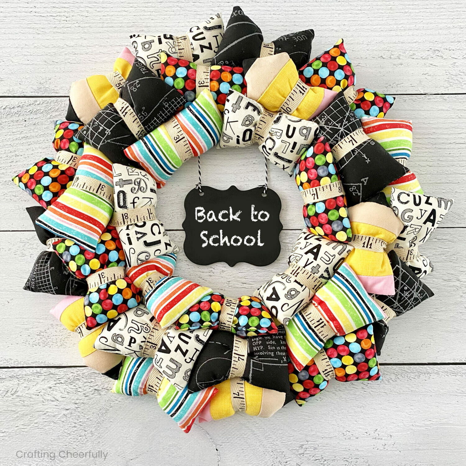 Back-to-School Pillow Wreath