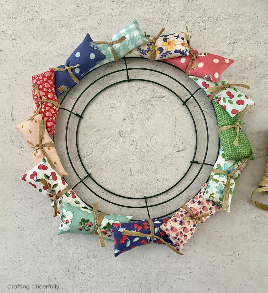 DIY Summer Fabric Wreath Crafting Cheerfully