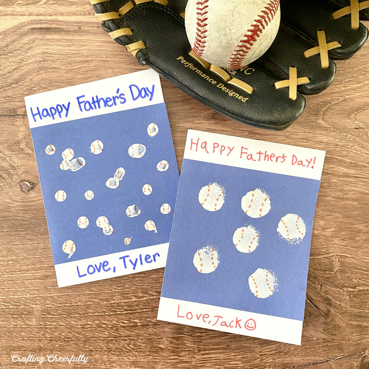 Father’s Day Baseball Thumbprint Cards