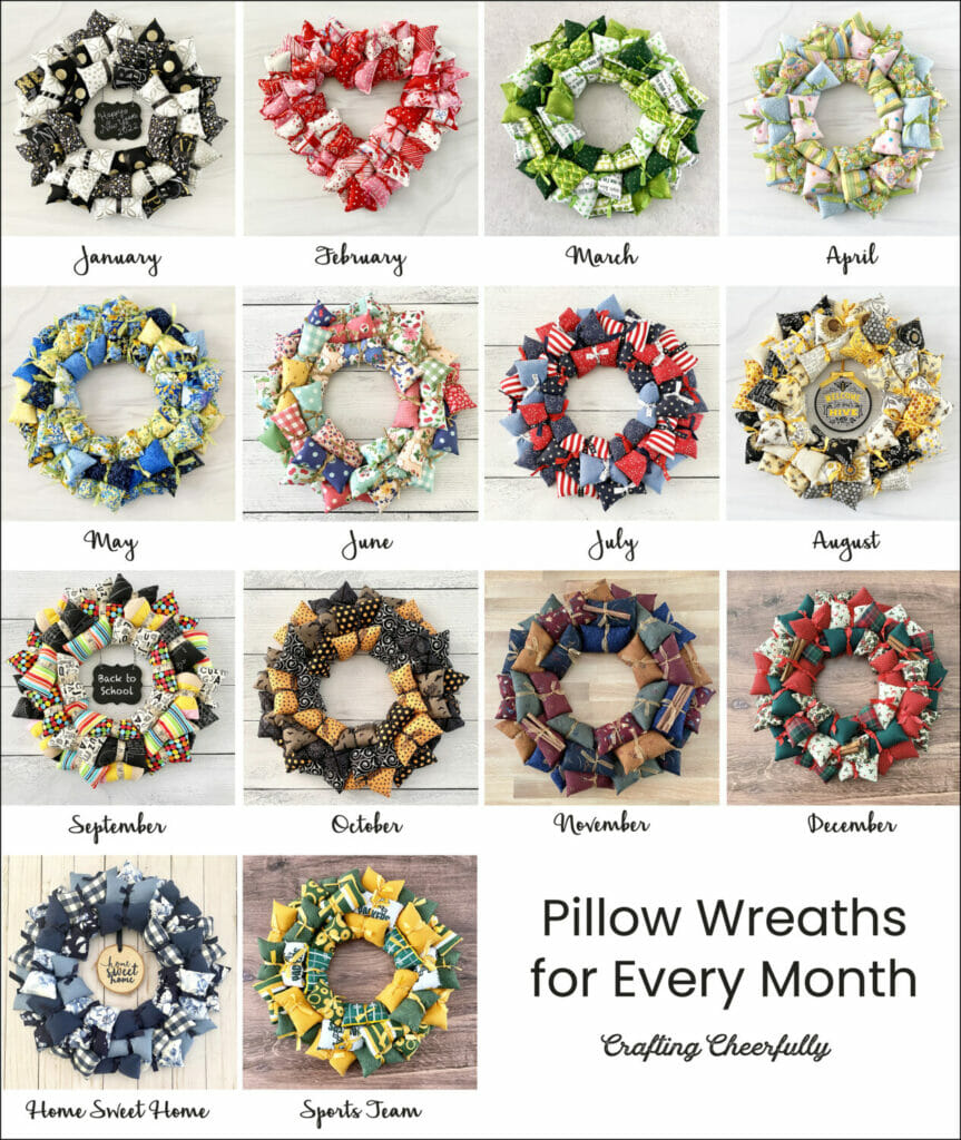 Pillow Wreaths for Every Month