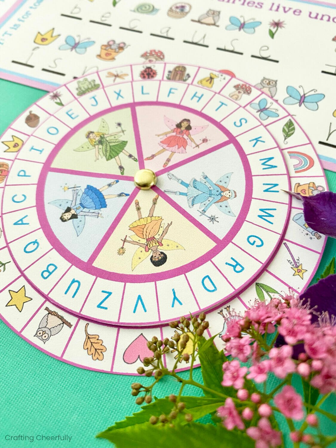 A fairy decoder wheel made from paper.