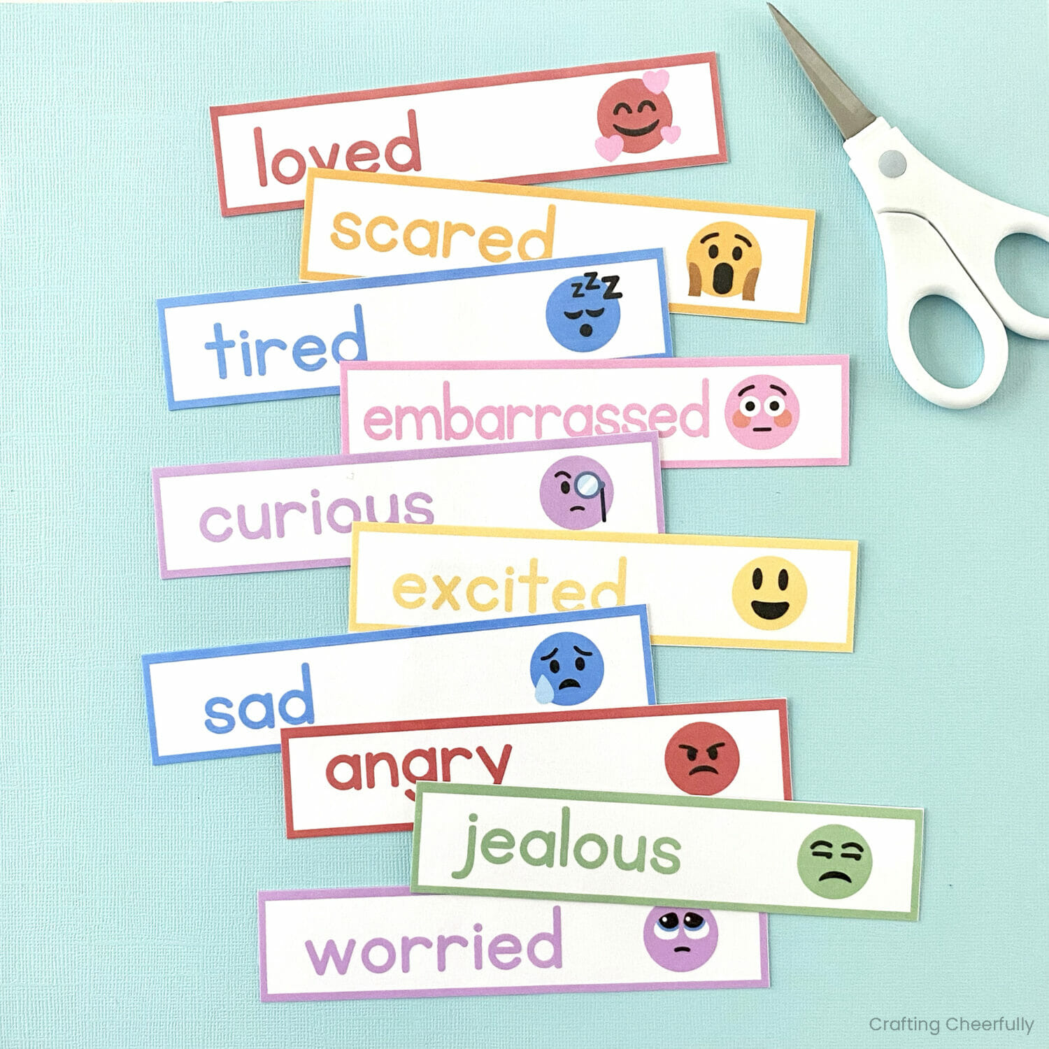 Printable Emotion Cards For Kids Crafting Cheerfully