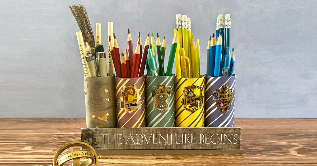 DIY Harry Potter Desk Organizer Crafting Cheerfully