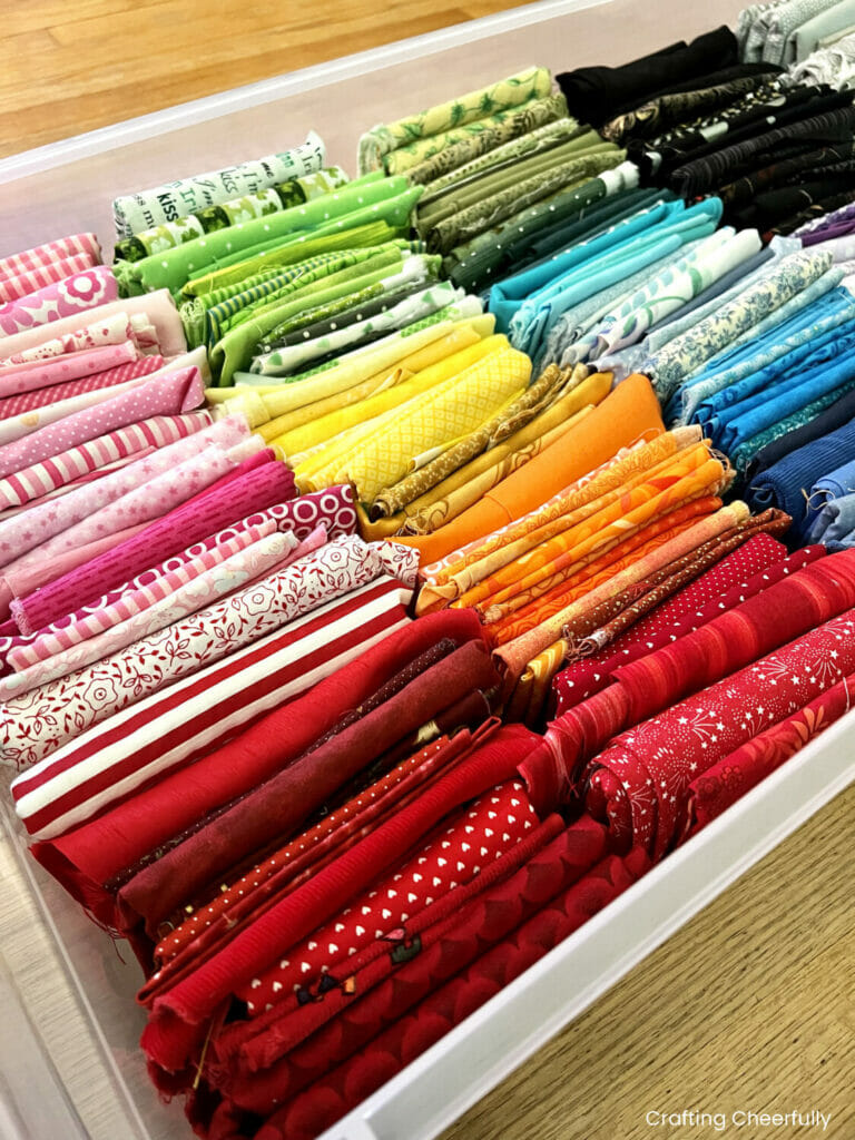 How to Organize Your Fabric Stash - Crafting Cheerfully