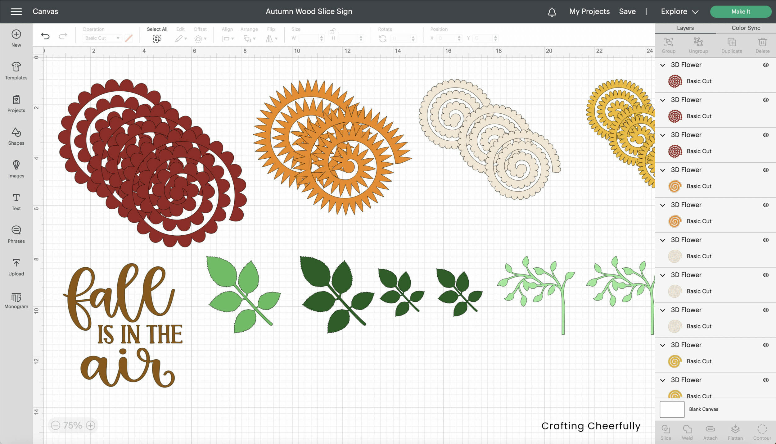 Cut file in Cricut Design Space.