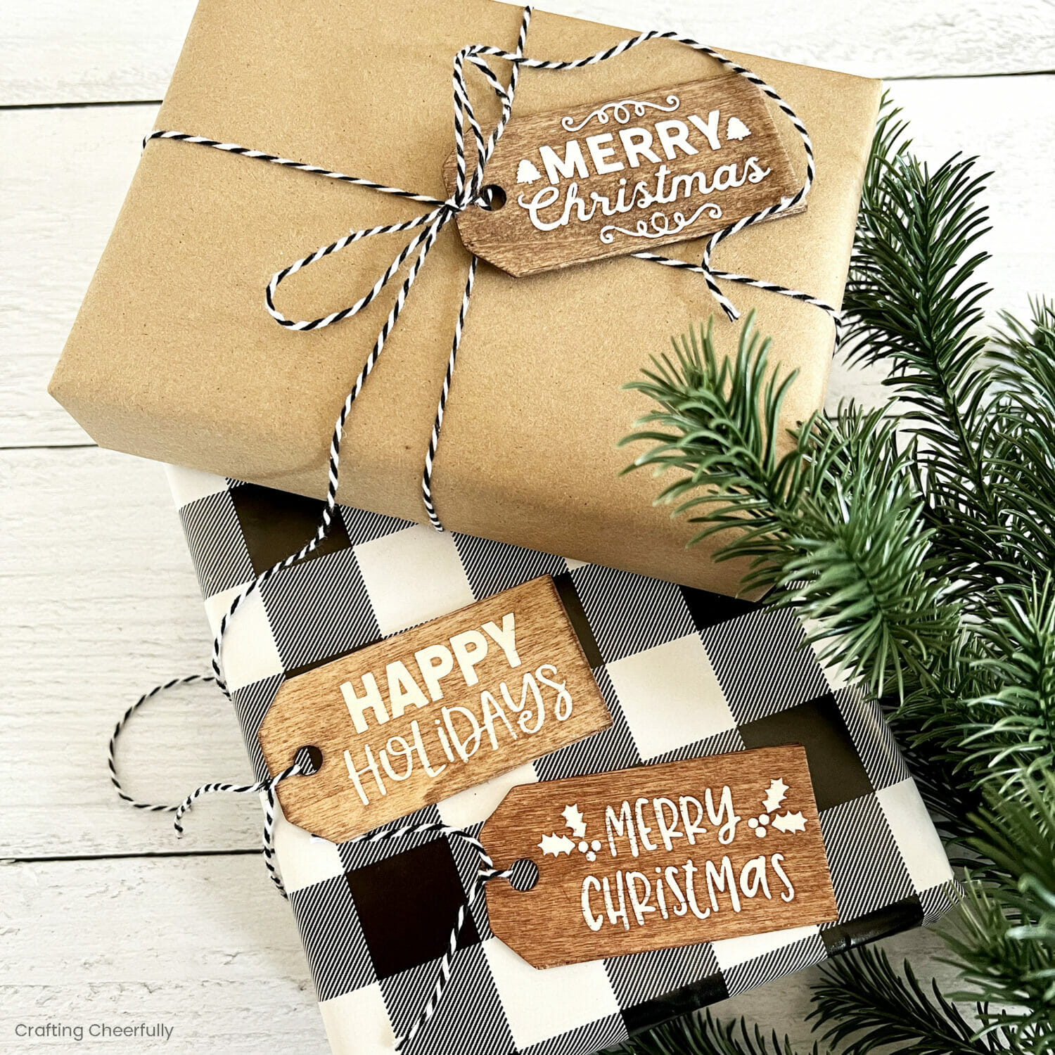 DIY Stained Wood Holiday Gift Tags