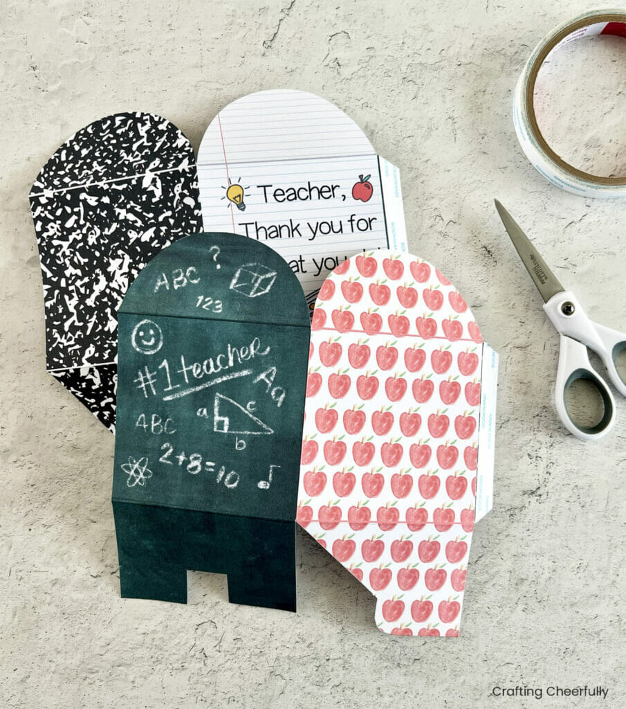 Printable Thank You Teacher Boxes - Crafting Cheerfully