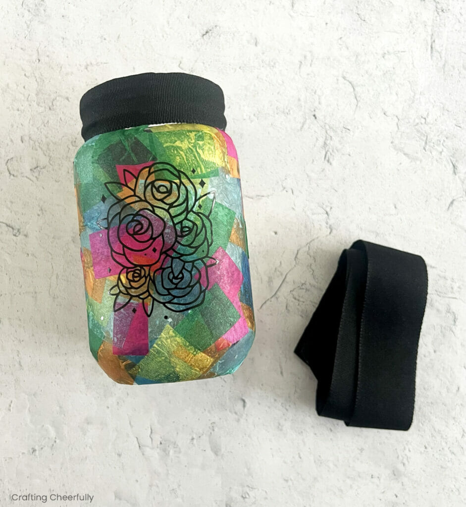 Tissue Paper Mache Mason Jar Crafting Cheerfully