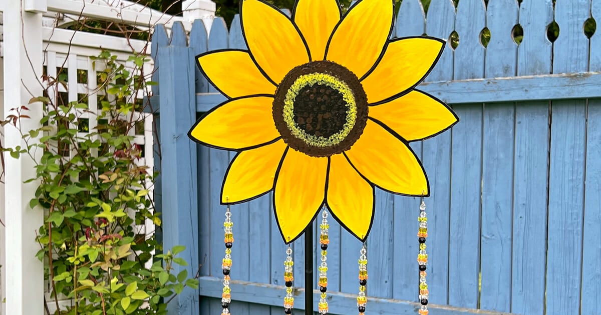 Sunflower Sun Catcher Garden Art Crafting Cheerfully